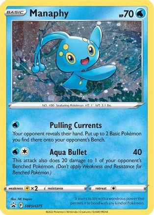 Manaphy SWSH275  - Holofoil SWSH Sword & Shield Promo Cards - Promo