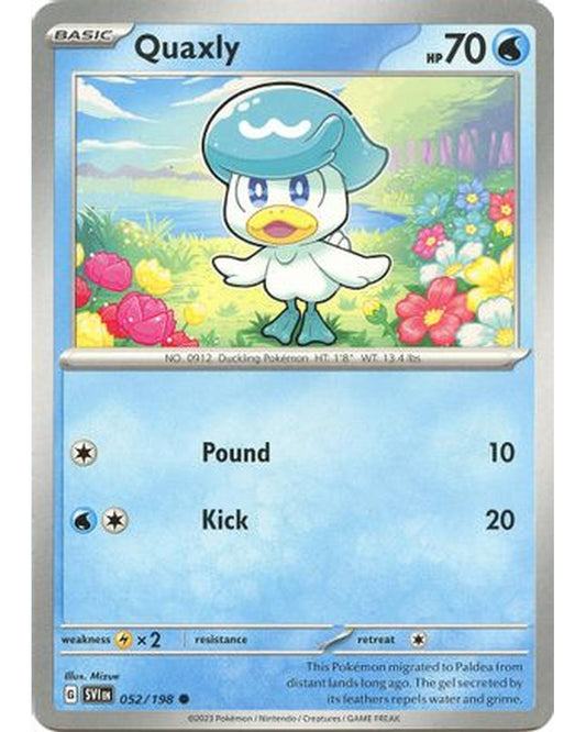 Quaxly 052/198  - Reverse Holofoil SV01 Scarlet & Violet Base Set - Common