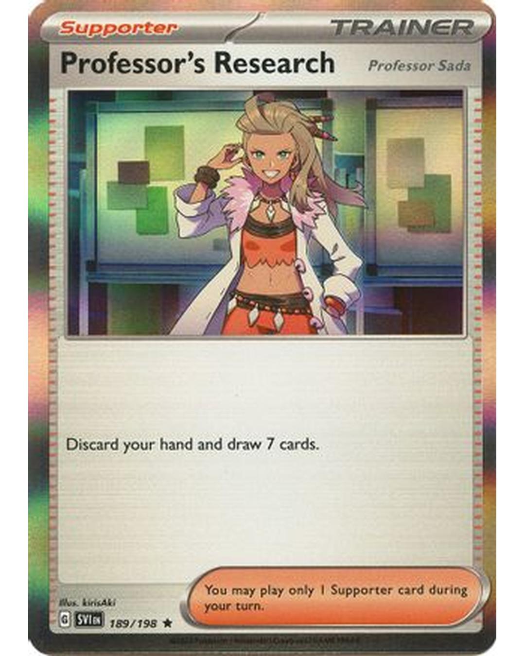 Professor's Research 189/198  - Holofoil SV01 Scarlet & Violet Base Set - Rare