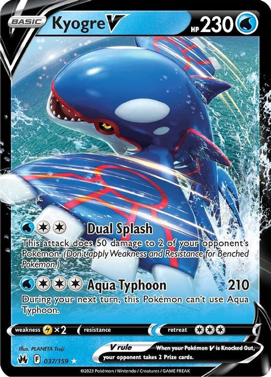 Kyogre V 037/159  - Holofoil Crown Zenith - Ultra Rare