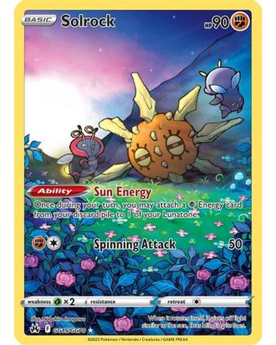 Solrock GG15/GG70  - Holofoil Crown Zenith Galarian Gallery - Ultra Rare