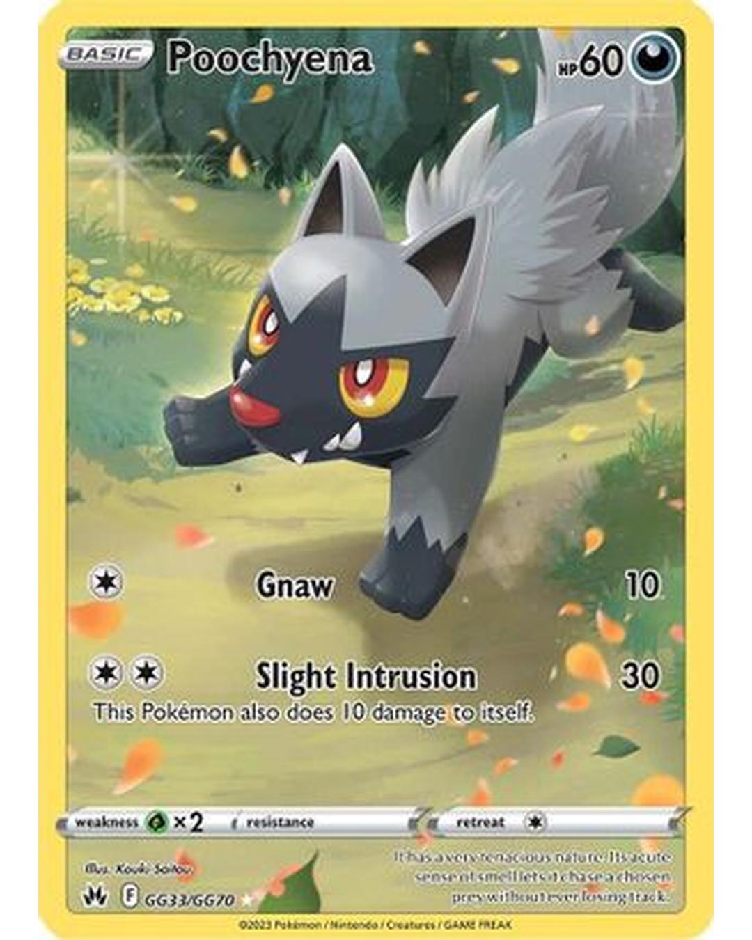 Poochyena GG33/GG70  - Holofoil Crown Zenith Galarian Gallery - Ultra Rare