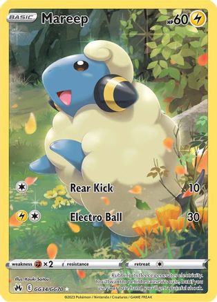 Mareep GG34/GG70  - Holofoil Crown Zenith Galarian Gallery - Ultra Rare