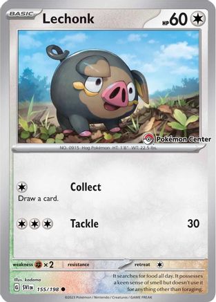 Lechonk (Pokemon Center Exclusive) 155/198  - Holofoil Miscellaneous Cards & Products - Common