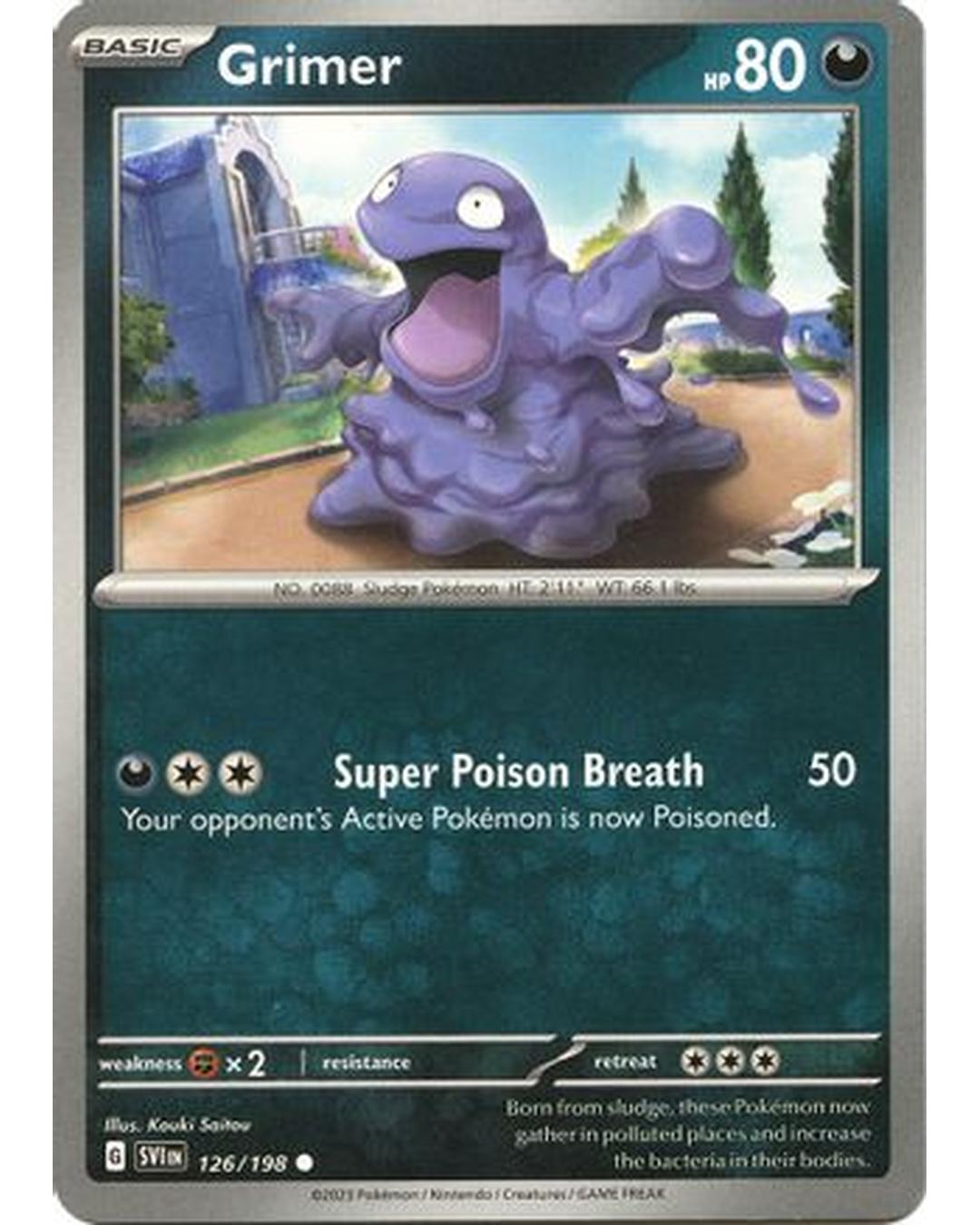 Grimer 126/198  - Reverse Holofoil SV01 Scarlet & Violet Base Set - Common
