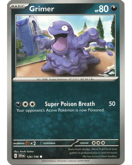 Grimer 126/198  - Reverse Holofoil SV01 Scarlet & Violet Base Set - Common