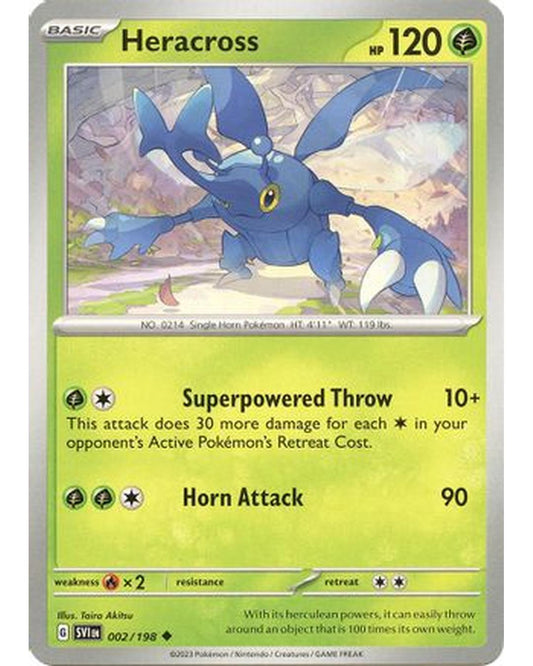 Heracross 002/198  SV01 Scarlet & Violet Base Set - Uncommon