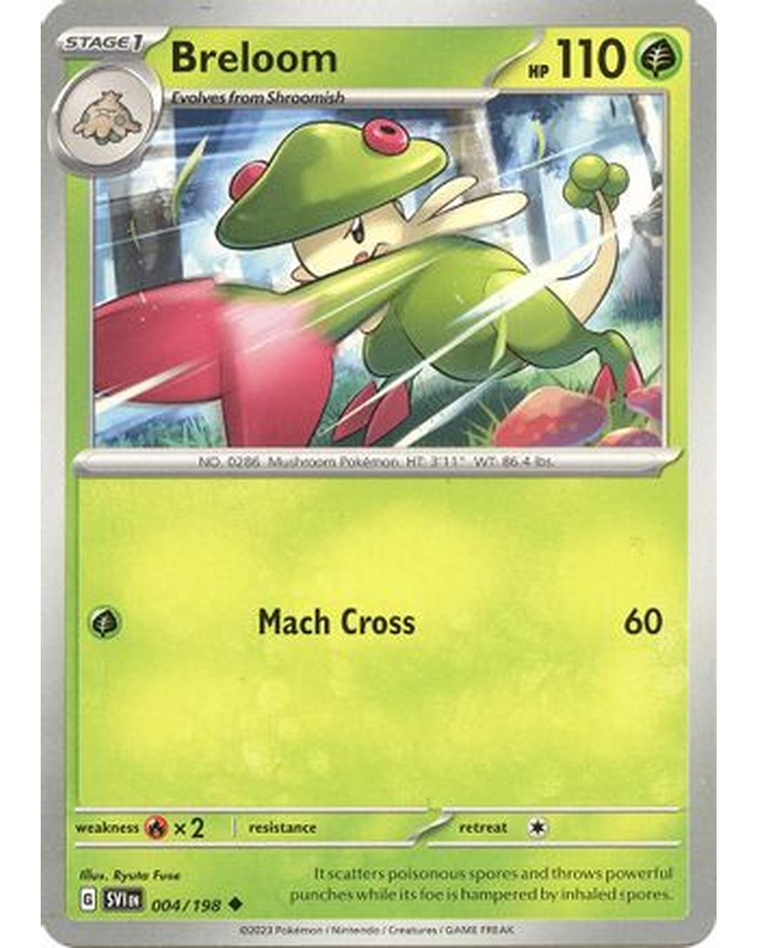 Breloom 004/198  - Reverse Holofoil SV01 Scarlet & Violet Base Set - Uncommon