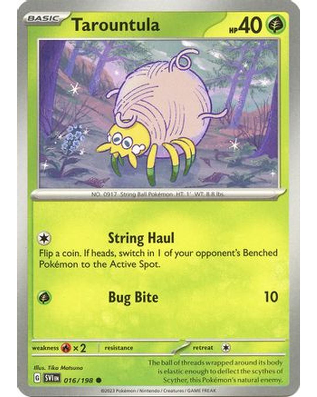 Tarountula 016/198  - Reverse Holofoil SV01 Scarlet & Violet Base Set - Common