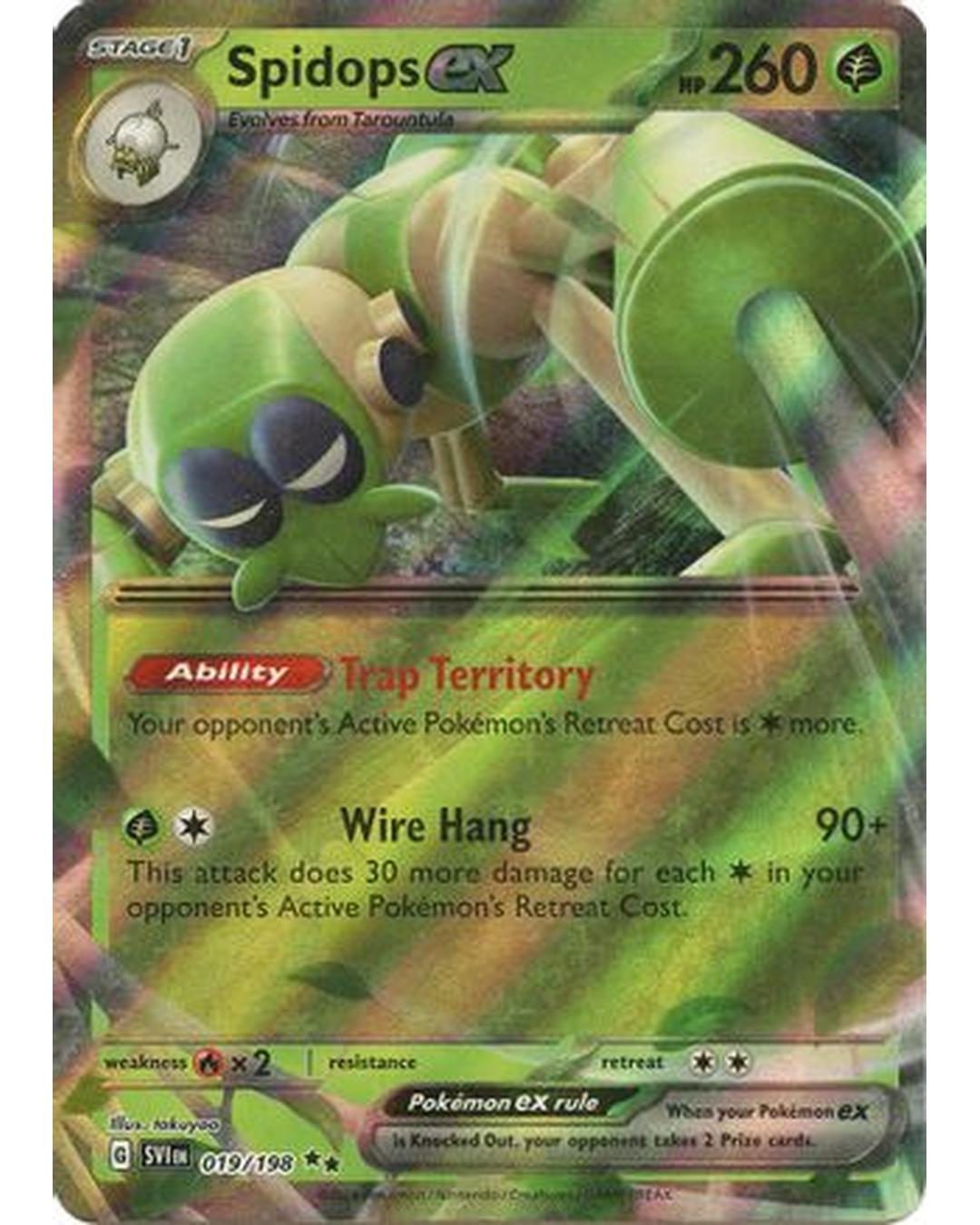 Spidops ex 019/198  - Holofoil SV01 Scarlet & Violet Base Set - Double Rare