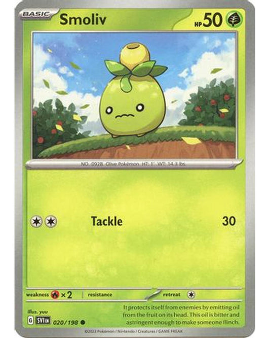 Smoliv 020/198  - Reverse Holofoil SV01 Scarlet & Violet Base Set - Common