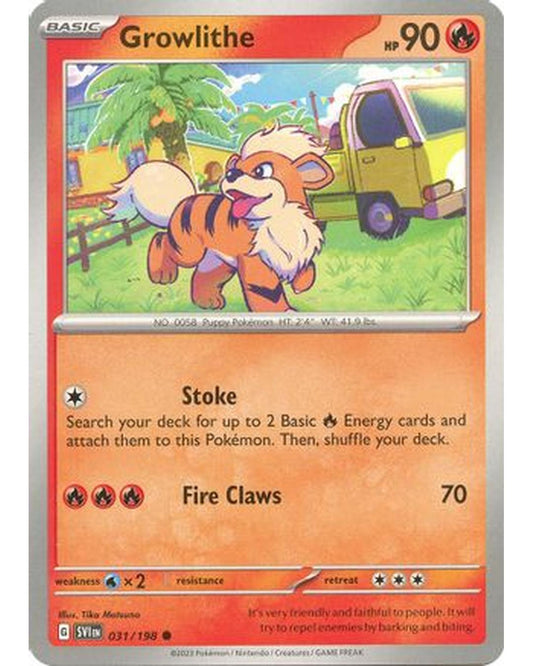 Growlithe 031/198  SV01 Scarlet & Violet Base Set - Common