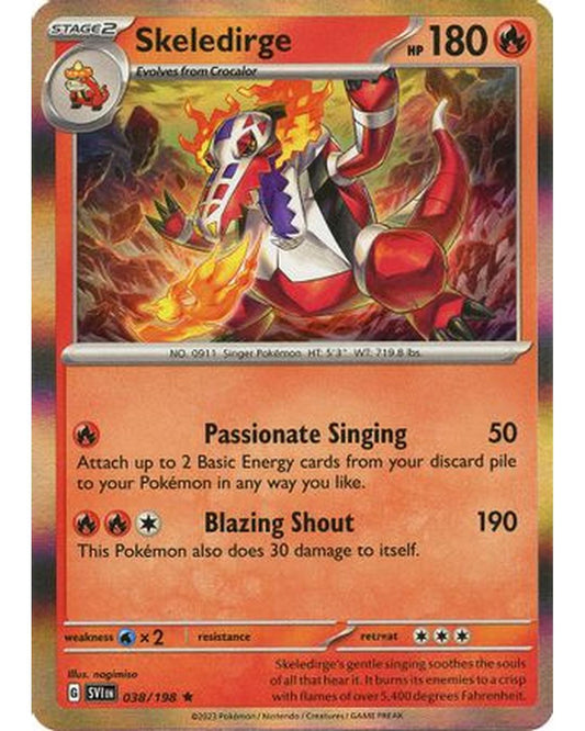 Skeledirge 038/198  - Reverse Holofoil SV01 Scarlet & Violet Base Set - Rare