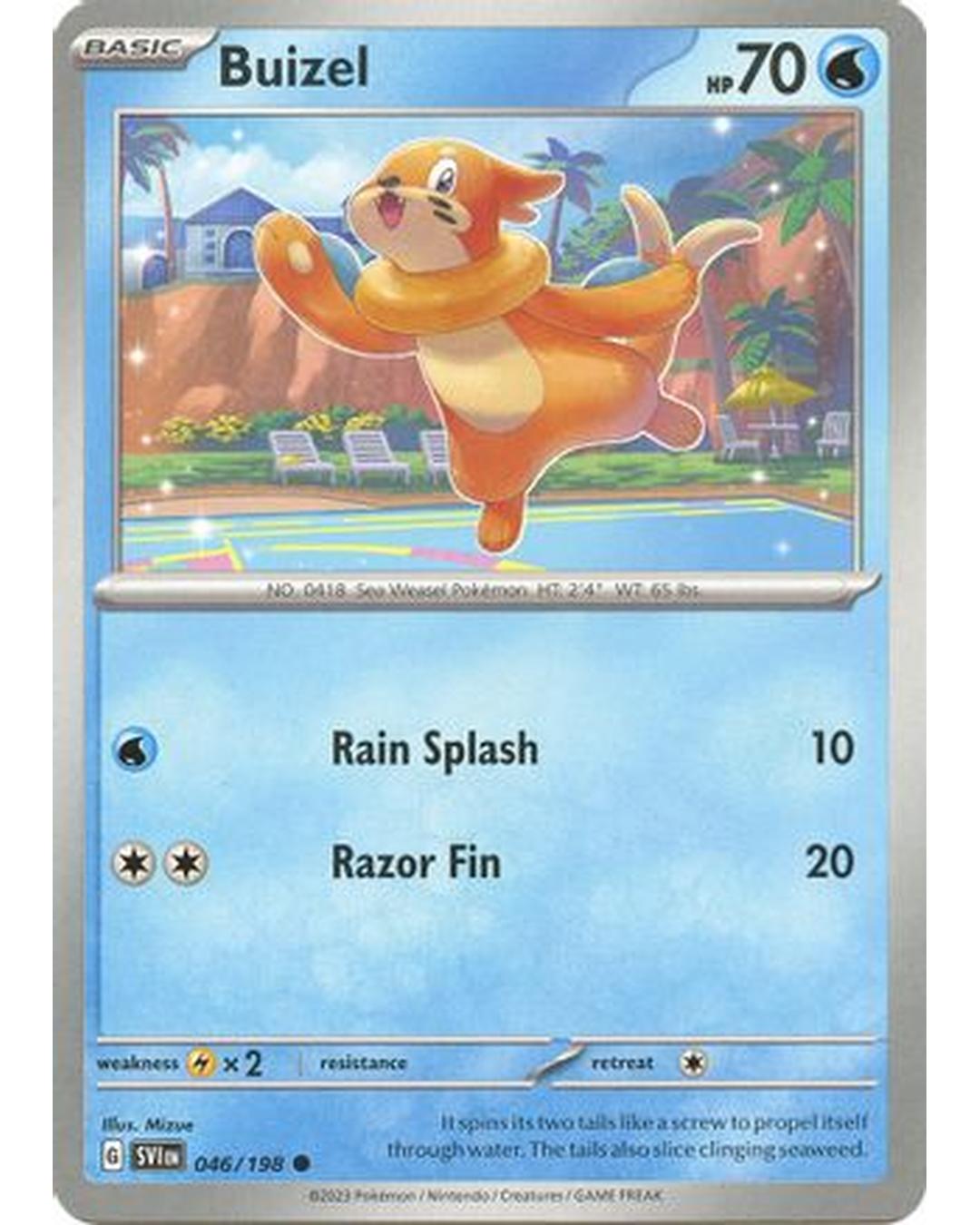 Buizel 046/198  - Reverse Holofoil SV01 Scarlet & Violet Base Set - Common
