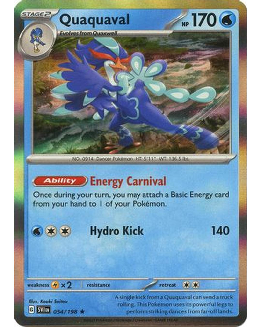 Quaquaval 054/198  - Reverse Holofoil SV01 Scarlet & Violet Base Set - Rare