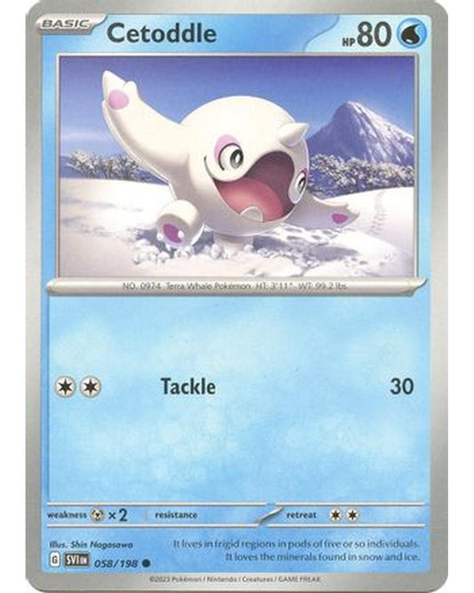 Cetoddle 058/198  - Reverse Holofoil SV01 Scarlet & Violet Base Set - Common