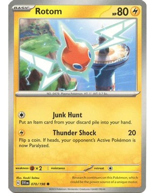 Rotom 070/198  - Reverse Holofoil SV01 Scarlet & Violet Base Set - Common