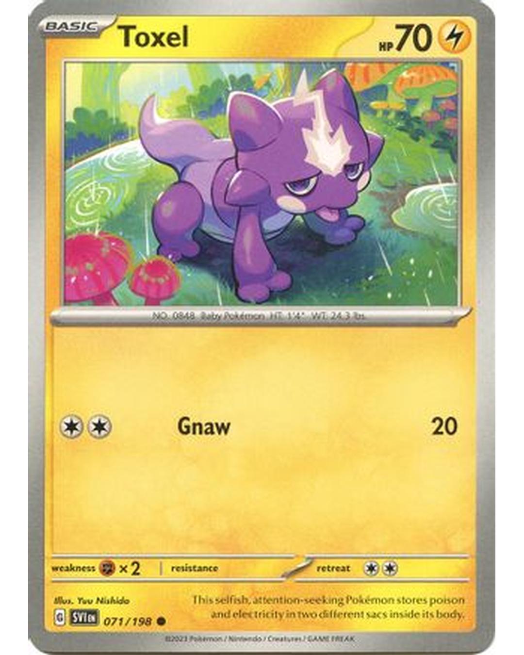 Toxel 071/198  - Reverse Holofoil SV01 Scarlet & Violet Base Set - Common