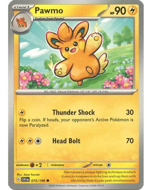 Pawmo 075/198  - Reverse Holofoil SV01 Scarlet & Violet Base Set - Common