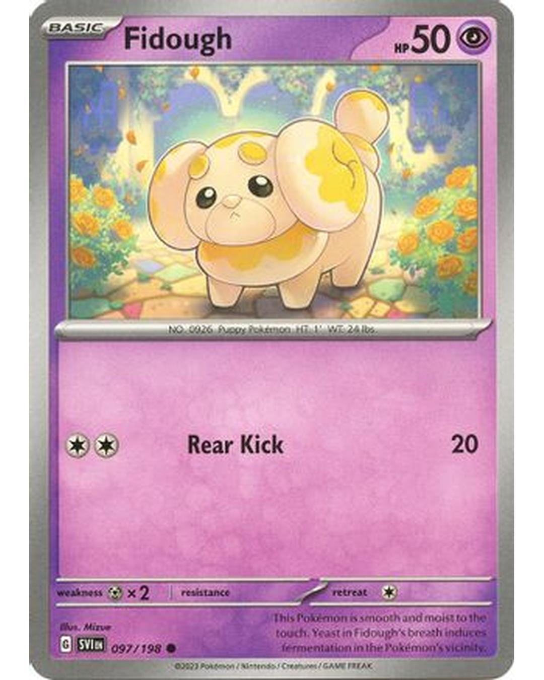 Fidough 097/198  - Reverse Holofoil SV01 Scarlet & Violet Base Set - Common