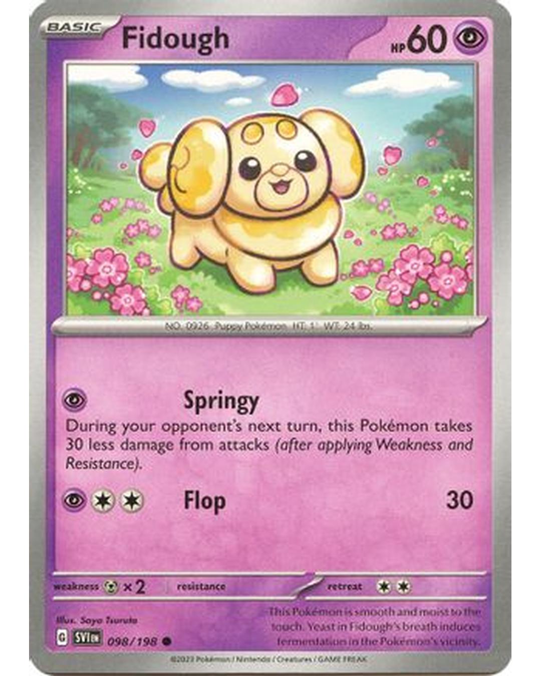 Fidough 098/198  - Reverse Holofoil SV01 Scarlet & Violet Base Set - Common