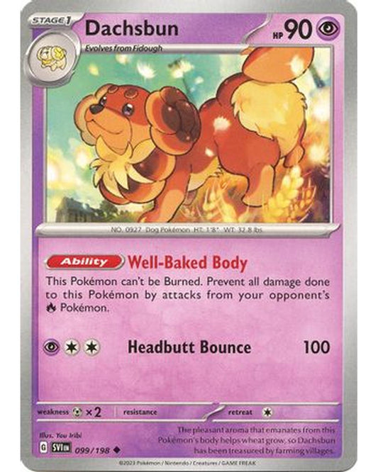 Dachsbun 099/198  - Reverse Holofoil SV01 Scarlet & Violet Base Set - Uncommon