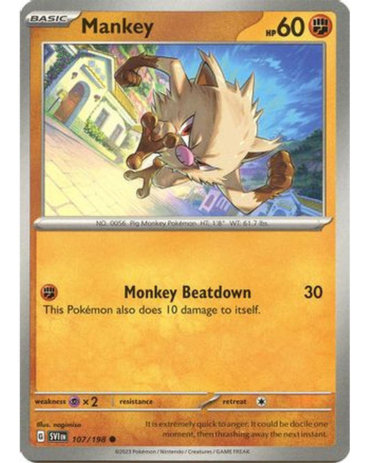 Mankey 107/198  SV01 Scarlet & Violet Base Set - Common