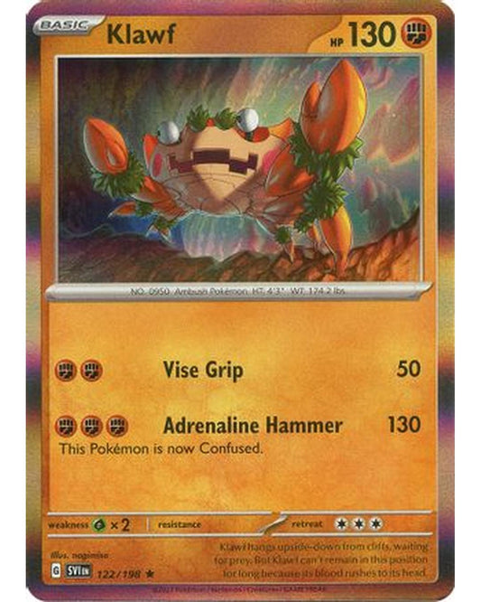 Klawf 122/198  - Holofoil SV01 Scarlet & Violet Base Set - Rare