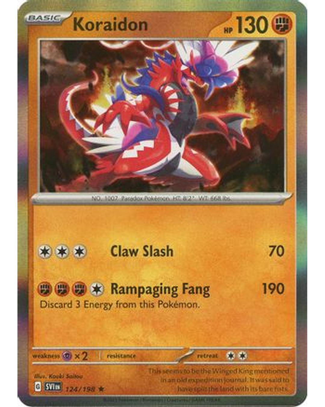 Koraidon 124/198  - Holofoil SV01 Scarlet & Violet Base Set - Rare