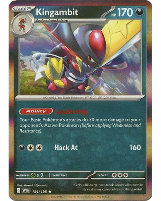 Kingambit 134/198  - Reverse Holofoil SV01 Scarlet & Violet Base Set - Rare