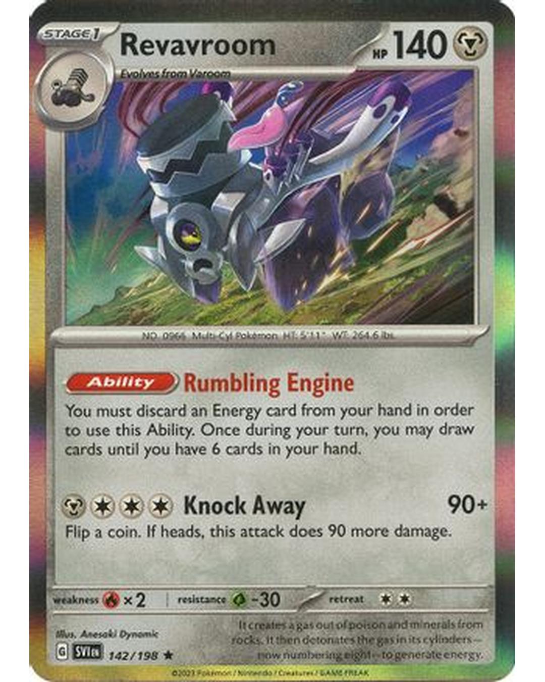 Revavroom 142/198  - Reverse Holofoil SV01 Scarlet & Violet Base Set - Rare