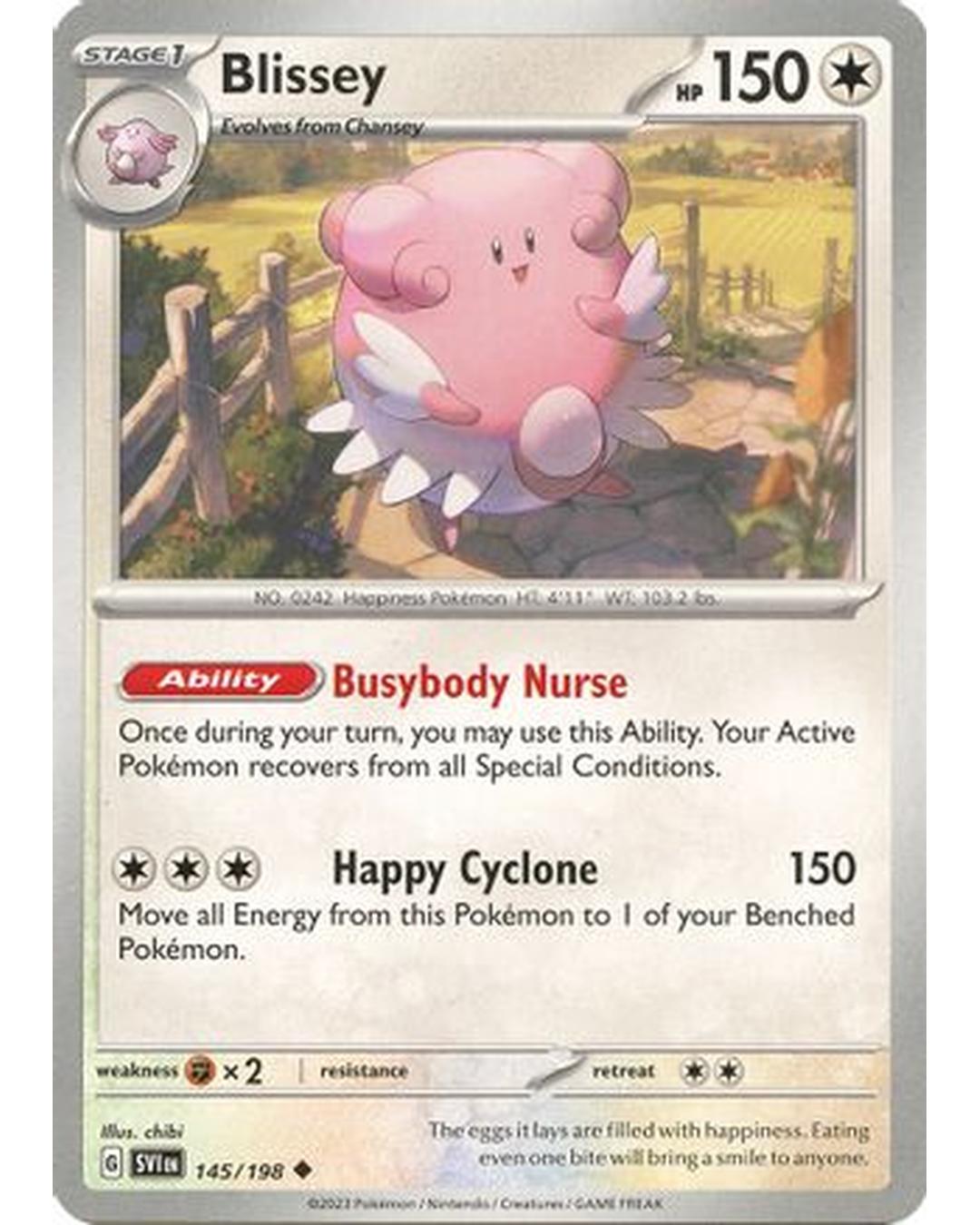 Blissey 145/198  - Reverse Holofoil SV01 Scarlet & Violet Base Set - Uncommon