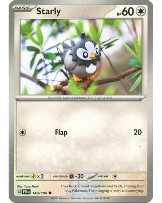 Starly 148/198  - Reverse Holofoil SV01 Scarlet & Violet Base Set - Common