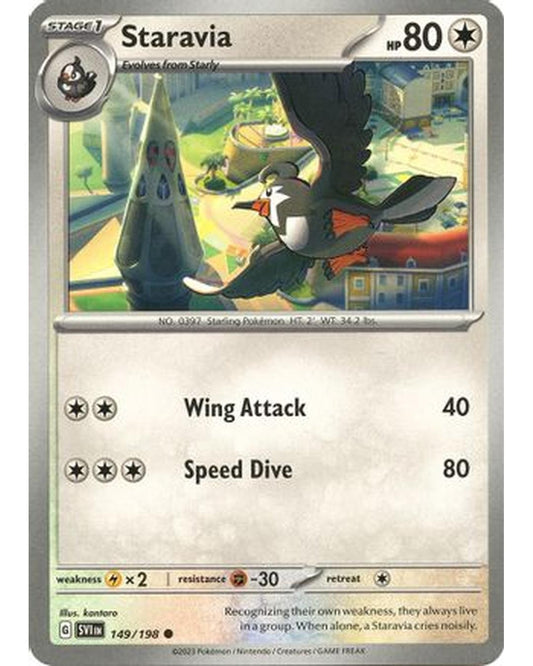 Staravia 149/198  - Reverse Holofoil SV01 Scarlet & Violet Base Set - Common