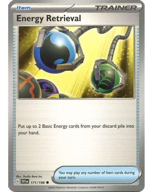 Energy Retrieval 171/198  - Reverse Holofoil SV01 Scarlet & Violet Base Set - Common