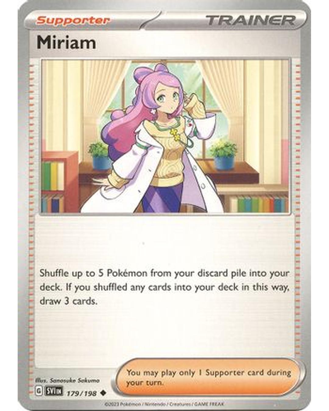 Miriam 179/198  - Reverse Holofoil SV01 Scarlet & Violet Base Set - Uncommon