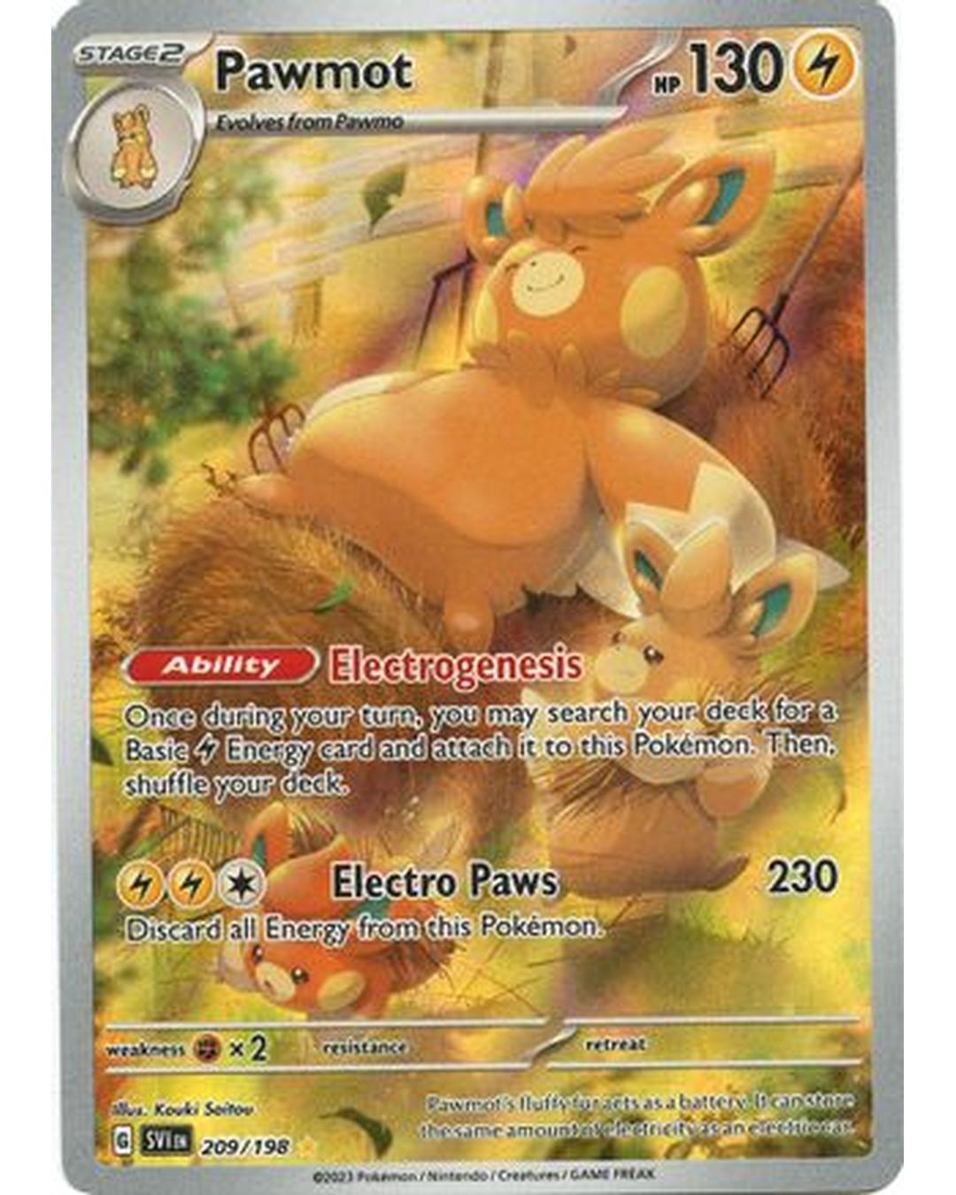 Pawmot 209/198  - Holofoil SV01 Scarlet & Violet Base Set - Illustration Rare