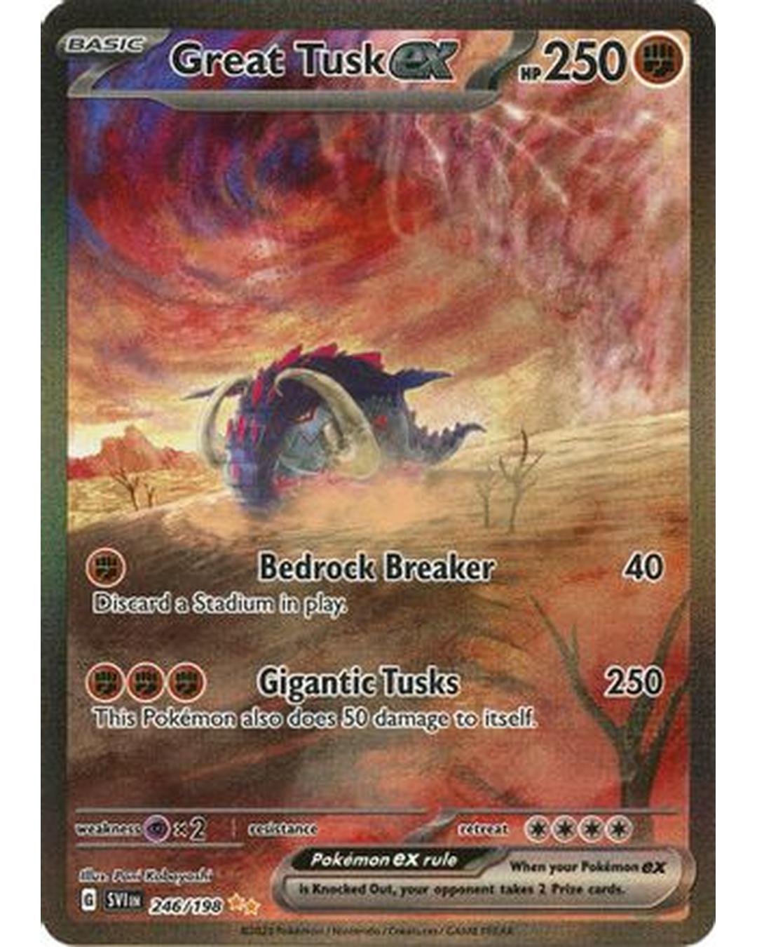 Great Tusk ex 246/198  - Holofoil SV01 Scarlet & Violet Base Set - Special Illustration Rare