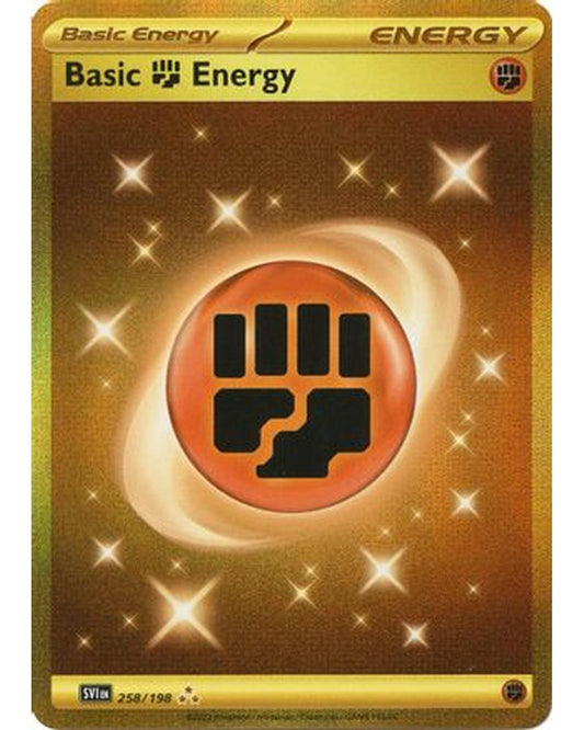 Basic Fighting Energy 258/198  - Holofoil SV01 Scarlet & Violet Base Set - Hyper Rare