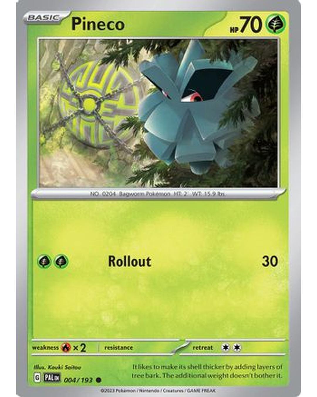 Pineco 004/193  - Reverse Holofoil SV02 Paldea Evolved - Common