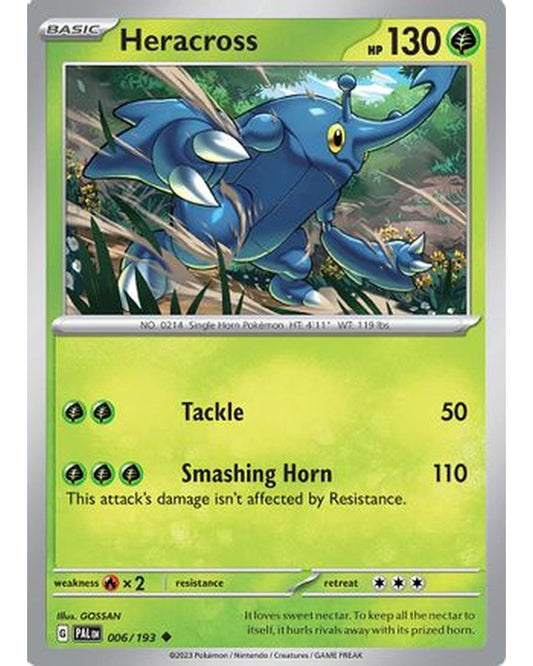 Heracross 006/193  - Reverse Holofoil SV02 Paldea Evolved - Uncommon