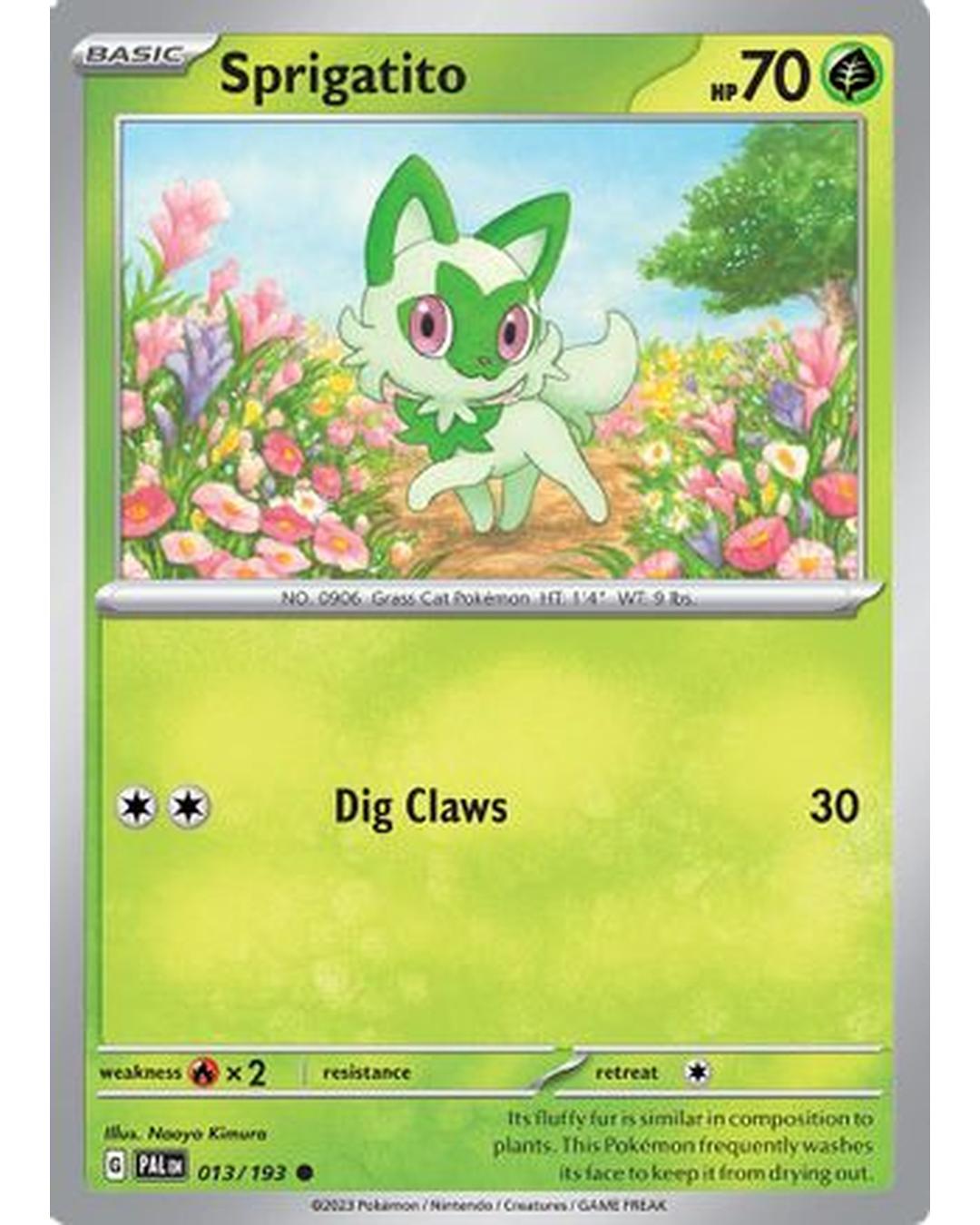 Sprigatito 013/193  - Reverse Holofoil SV02 Paldea Evolved - Common