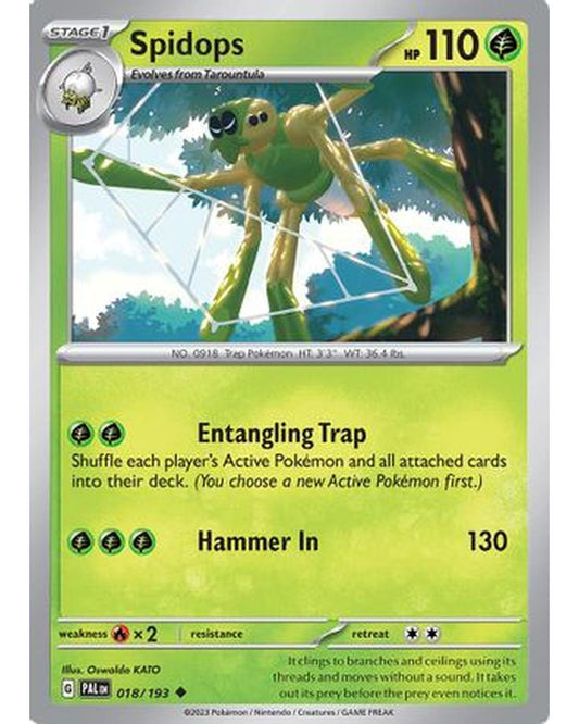Spidops 018/193  - Reverse Holofoil SV02 Paldea Evolved - Uncommon