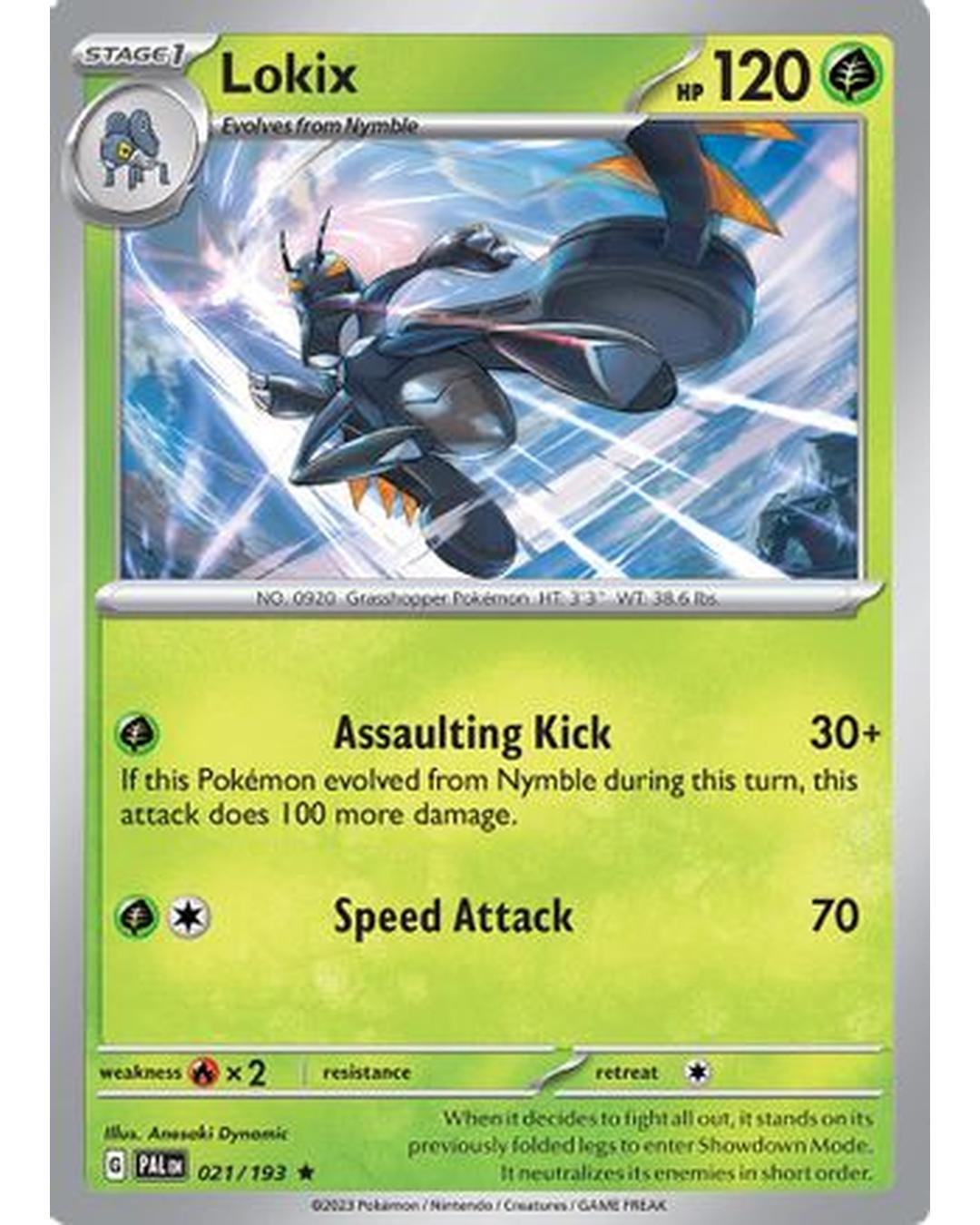 Lokix 021/193  - Holofoil SV02 Paldea Evolved - Rare