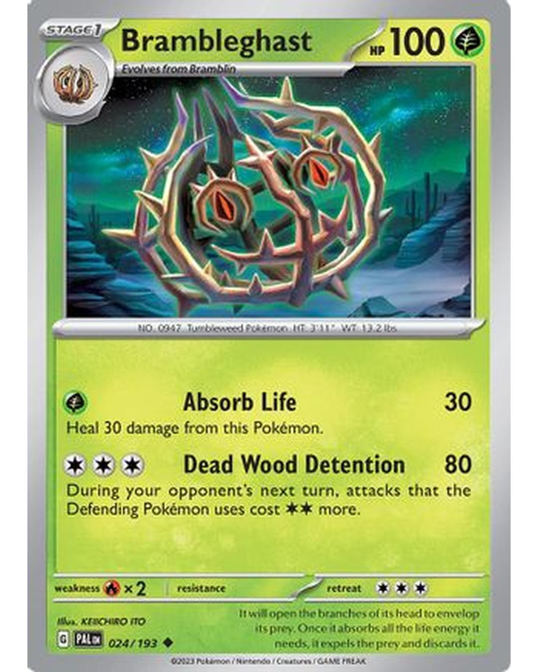Brambleghast 024/193  SV02 Paldea Evolved - Uncommon