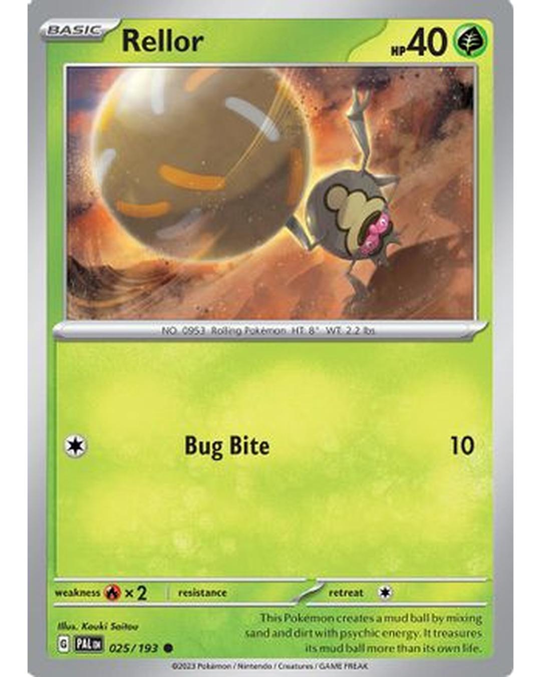 Rellor 025/193  - Reverse Holofoil SV02 Paldea Evolved - Common