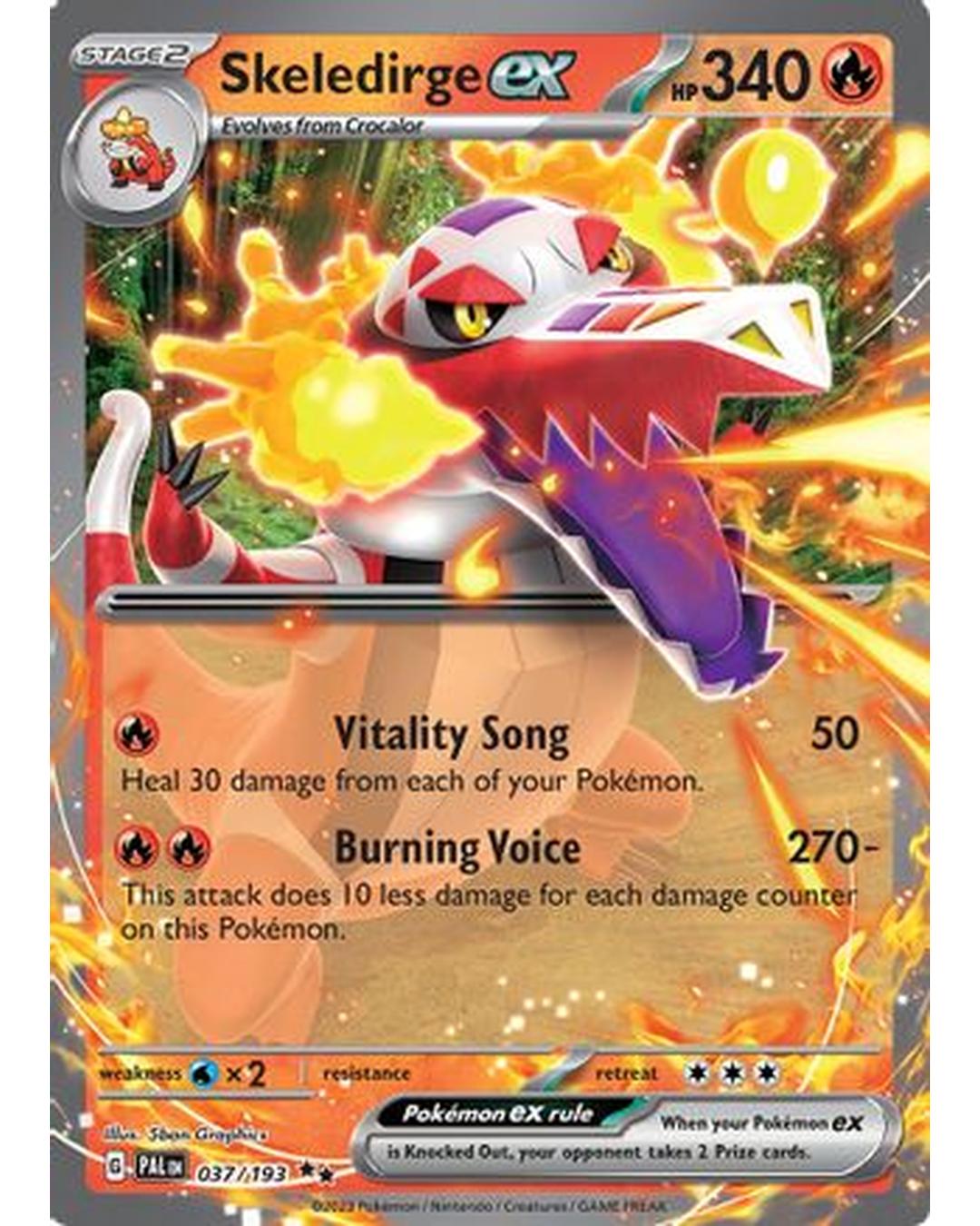 Skeledirge ex 037/193  - Holofoil SV02 Paldea Evolved - Double Rare