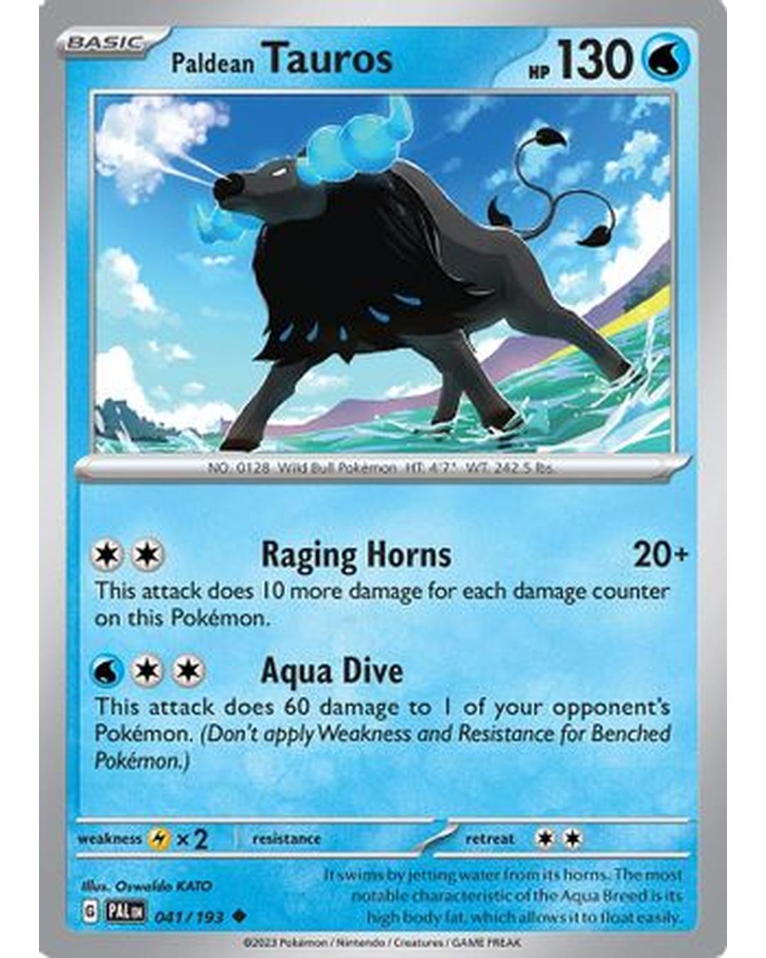 Paldean Tauros 041/193  SV02 Paldea Evolved - Uncommon