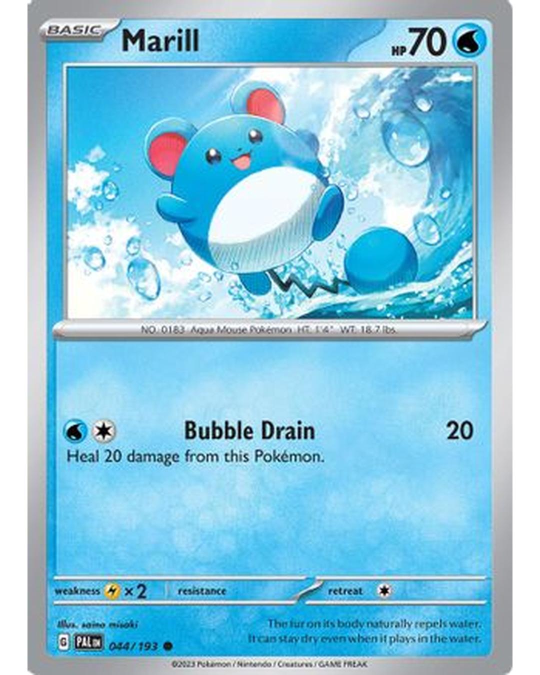 Marill 044/193  - Reverse Holofoil SV02 Paldea Evolved - Common