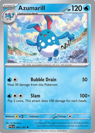 Azumarill 045/193  SV02 Paldea Evolved - Uncommon